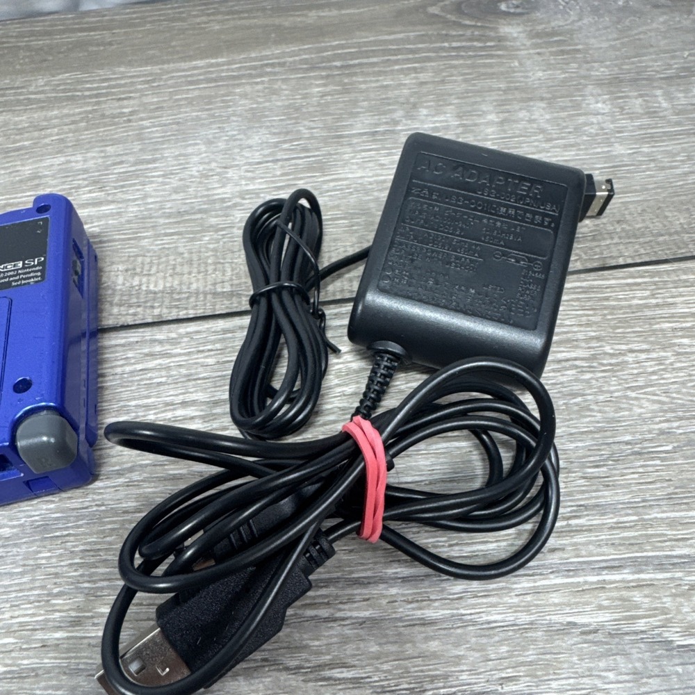 Nintendo Gameboy Advance GBA SP Console AGS-001 Blue Tested New Battery Cables - Picture 8 of 12